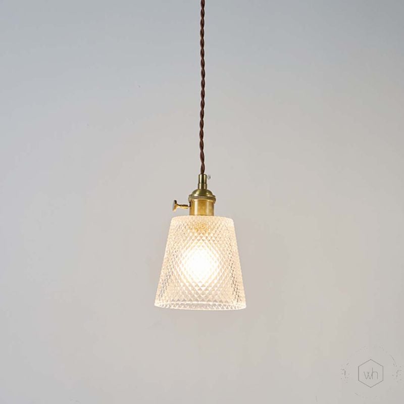 Girasol Glass Hanging Light Light On White Background