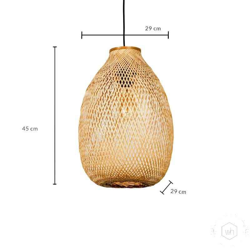 Honeycomb Bamboo Pendant Lamps Dimensions