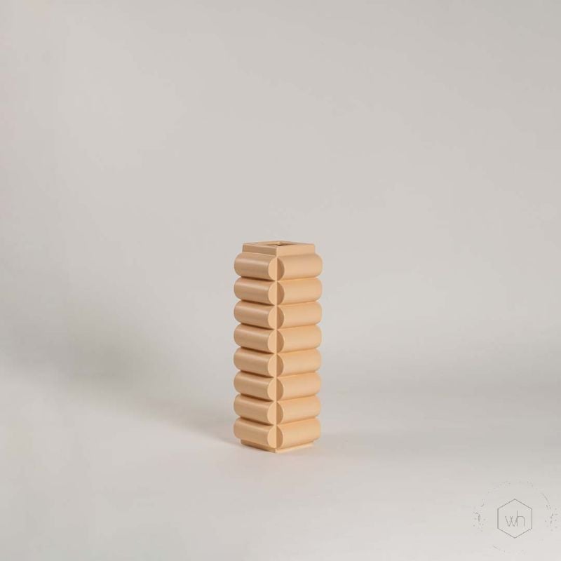 Johnson Flower Vase - Peach White Background