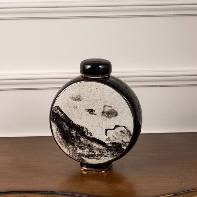 Luna Meraki Ceramic Jar White Background-2