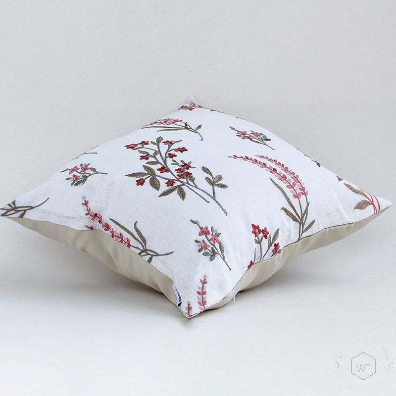 Lupine Designer Marmalade Embroidered Cushion Cover White Background-1