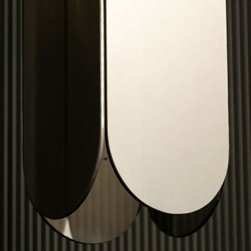 Minimalist Arch Grey Glass Pendant LightCloseup 1