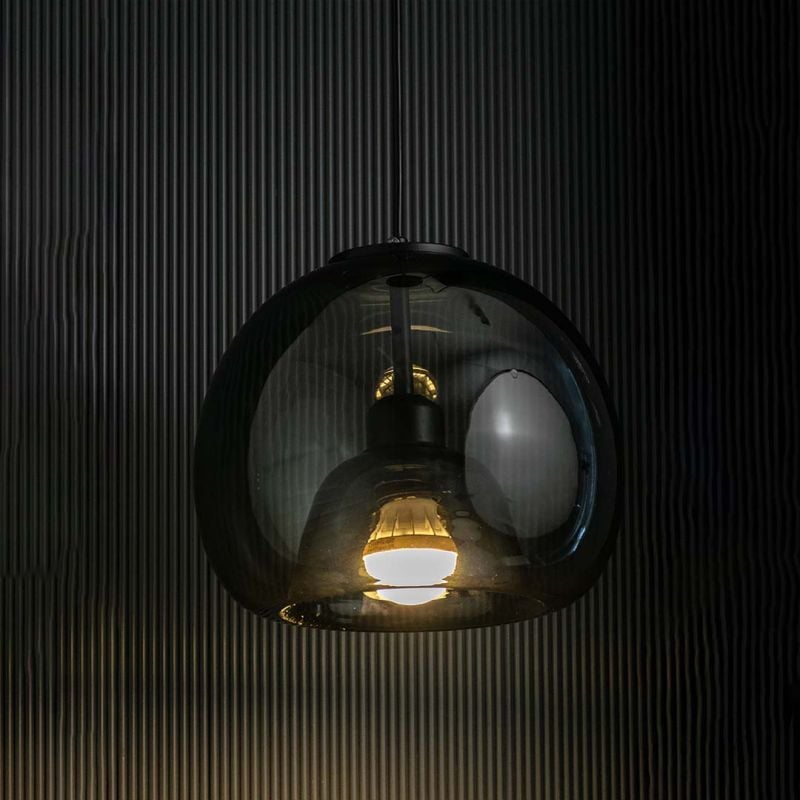 Modern Hanging Pendant Light - Black Light On Black Background