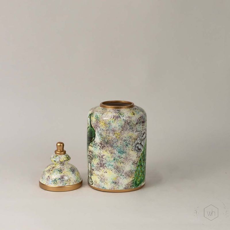 Morni Ceramic Jar - Small White Background-1