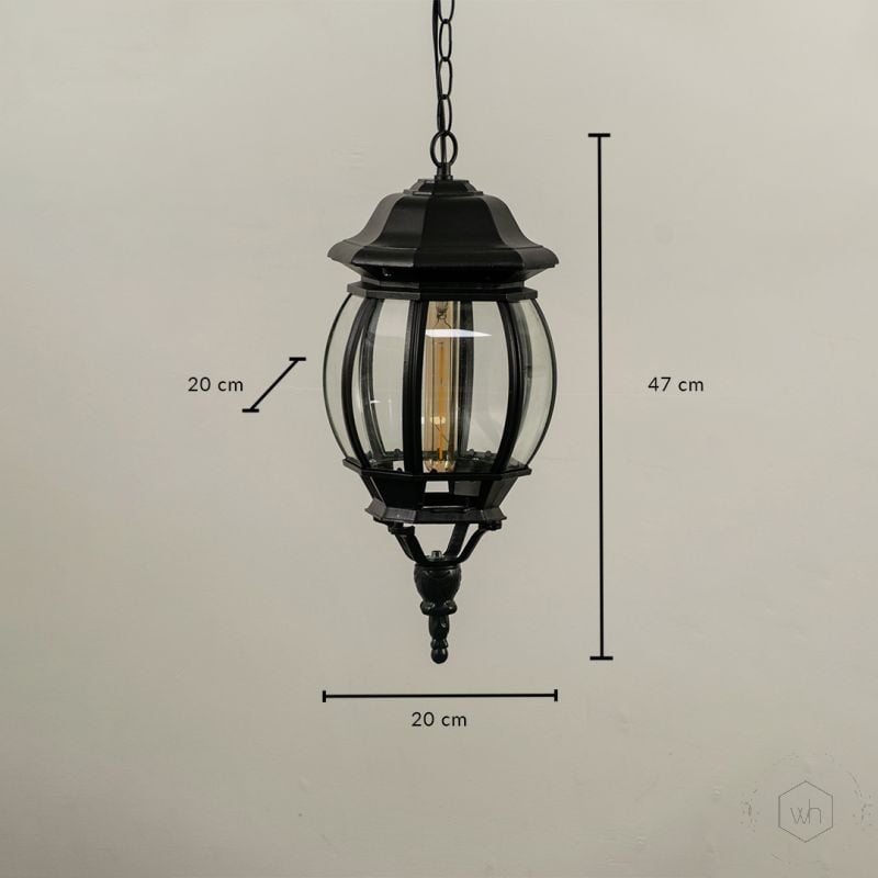 Pumpkin Outdoor Pendant Light Large Dimensions
