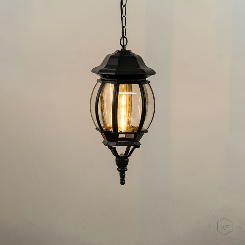 Pumpkin Outdoor Pendant Light Large light on white background