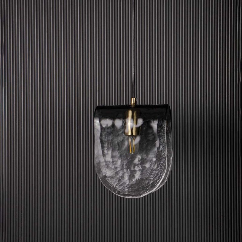 Post Modern Gradient Hanging Light Light Off Black Background