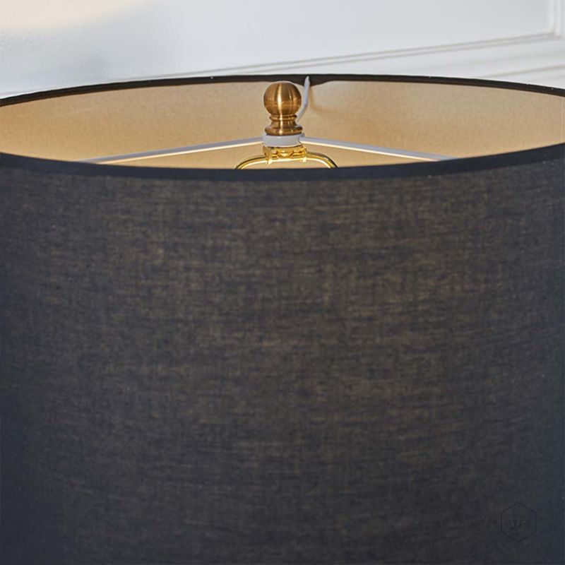 Rowan Decorative Metal Table Lamp - Black Closeup