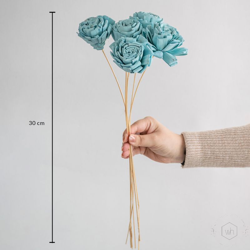 Sola Flower Set Of 5 - Sky Blue Dimensions