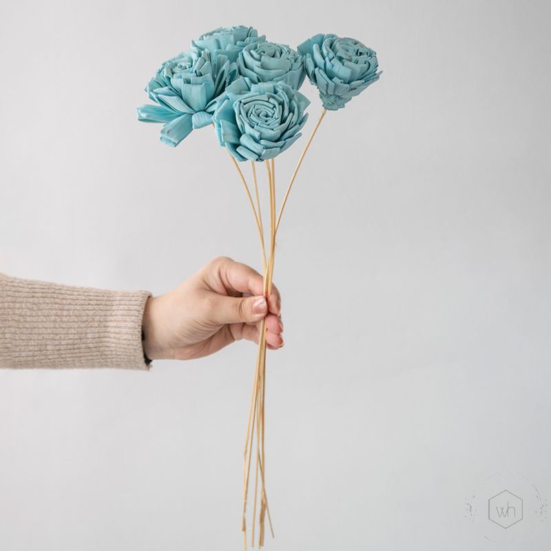 Sola Flower Set Of 5 - Sky BlueHand Image