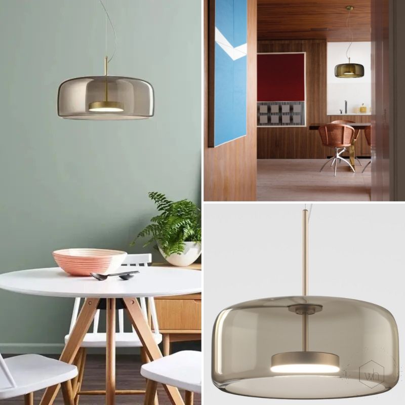 Sunbeam Glass Pendant Light - Disk Shade Lifestyle
