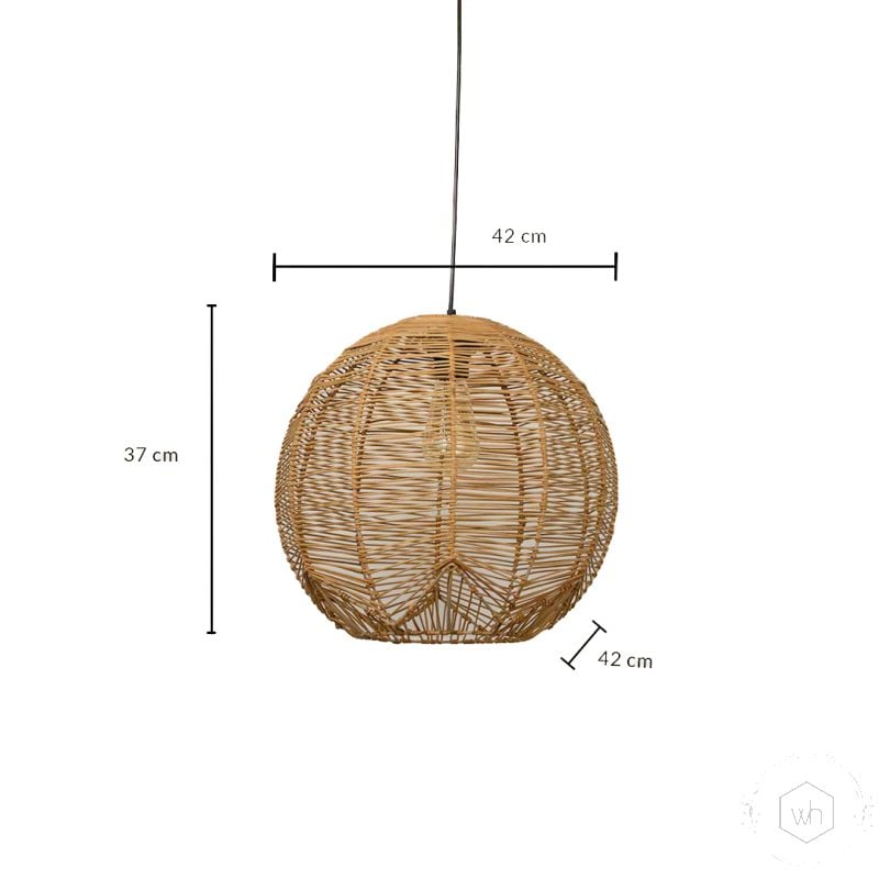Sunwoven Orb Bamboo Pendant Dimensions