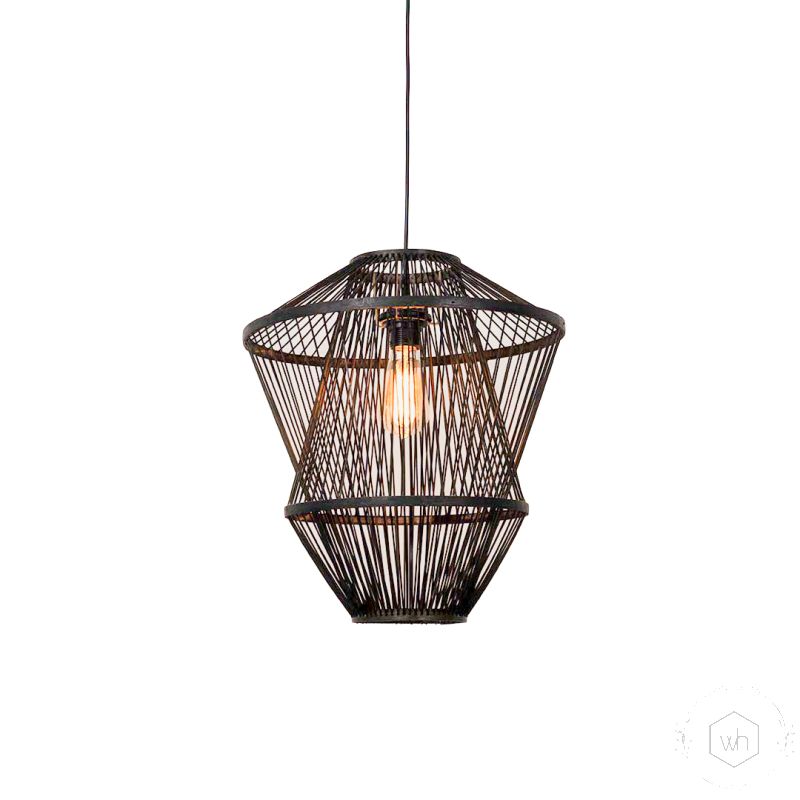 Twinkle Twigs Bamboo Lamp Light On White Background