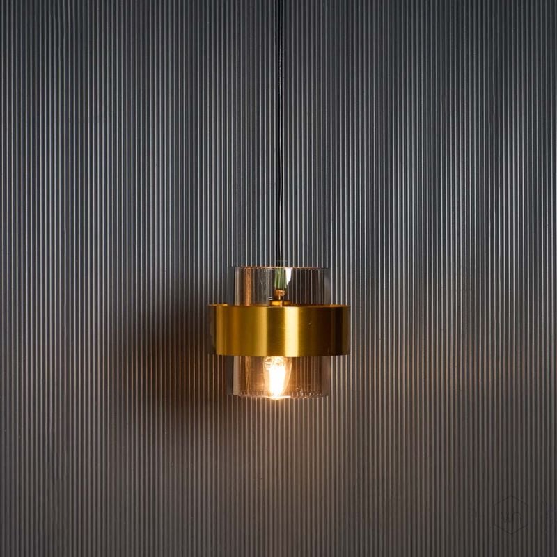 Umanga Glass Hanging Light Light On Black Background
