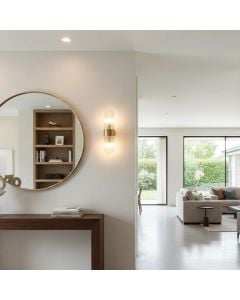 modern crystal glass metal wall sconce main lifestyle