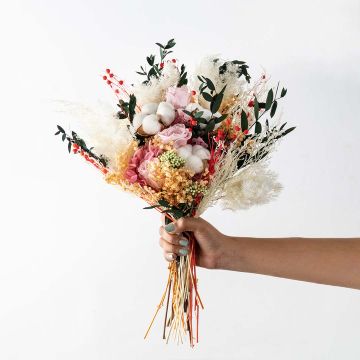 Delicata Dried Flower Bouquet   Bunch of Flowers for Gift Hand Image