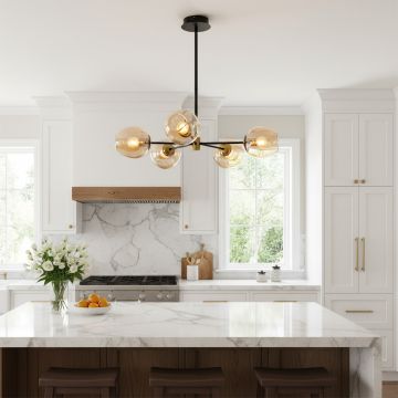 flannel 5 linear chandelier amber main lifestyle