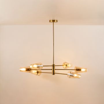 Valentina 6 Linear Light Gold light On White Background