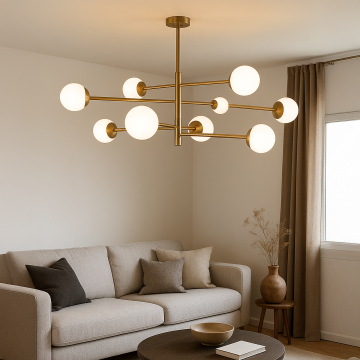 Allenglade 8 Light Chandelier Brass Main Lifestyle