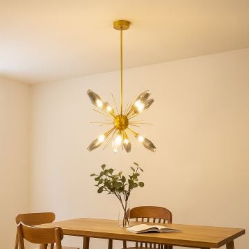 aalto starburst chandelier chrome main lifestyle