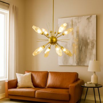 aalto starburst chandelier amber main lifestyle