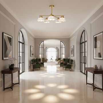 french countryside style ruffle chandelier main lifestyle