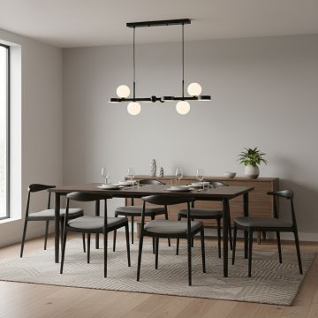 contemporary led linear ceiling light black main lifestyle