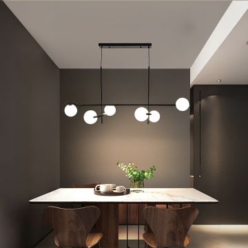 Aball Orbelle 6 Light Chandelier Black lifestyle