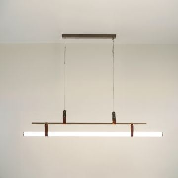 Riley Tube Linear Light Gold light on white background