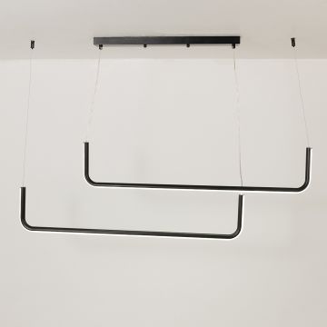 Halcyon Double Linear Light Black Light On White Background