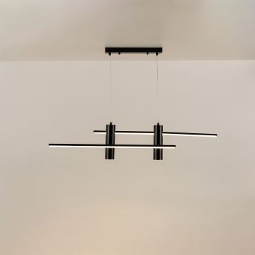 Parallel 2 Light Chandelier Black Light On White Background