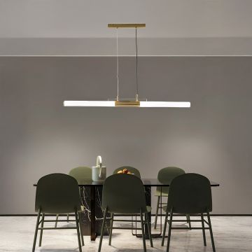Raul Tube Linear Light Gold lifestyle