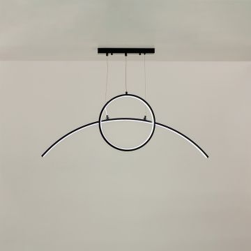 Ringlet Island Linear Light Black Light On White Background