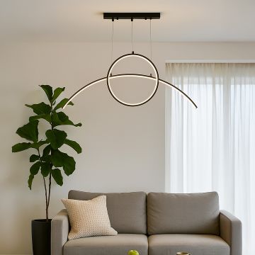 ringlet island linear light black main lifestyle