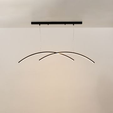 Arche 2 Light Chandelier Black Light On White Background