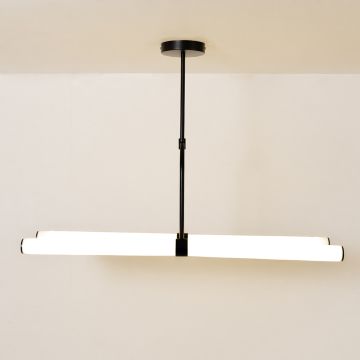 Hoffman Double Light Chandelier Light On White Background
