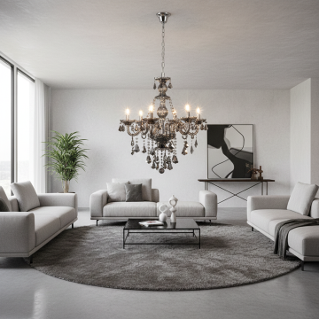 emmet victorian 6 light crystal chandelier chrome main lifestyle