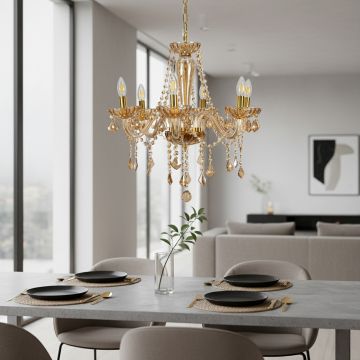 aurelia 6 light crystal chandelier main lifestyle