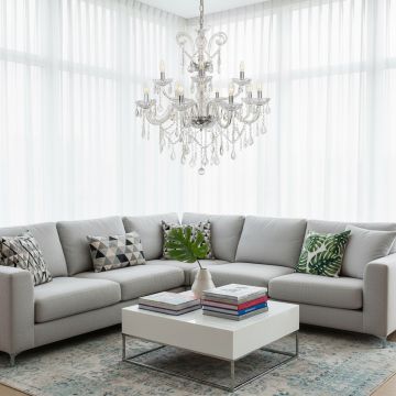 belmora 12 light crystal chandelier main lifestyle