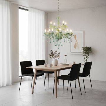 bezel 12 light victorian candle chandelier green main lifestyle