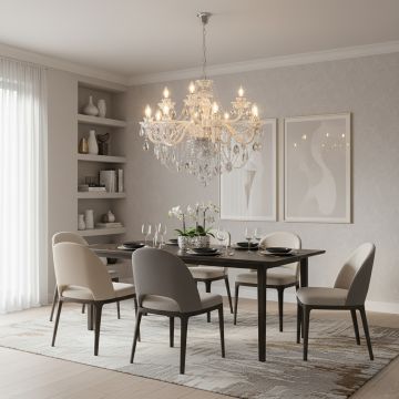 silvarra 12 light crystal chandelier main lifestyle
