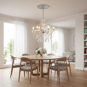 averly 6 light crystal chandelier silver main lifestyle