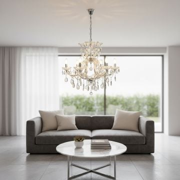 seraphina 6 light crystal chandelier main lifestyle