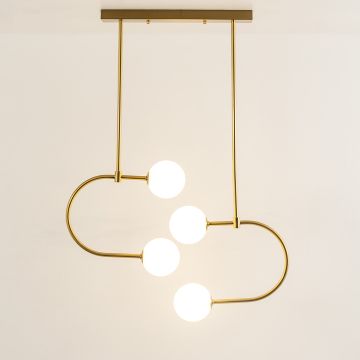 Murano 2 Light Chandelier Light On White Background