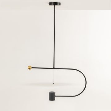 Ornatey Metal Hanging Light Light Off White Background