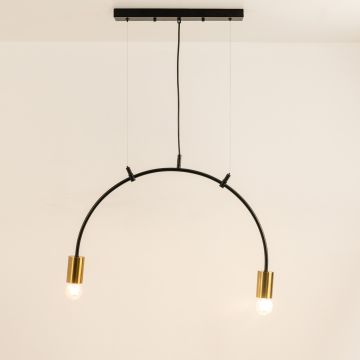 Volta 2 Light Chandelier Light On White Background