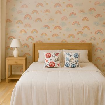 Vermilion Chic Red Embroidered Cushion Cover Lifestyle