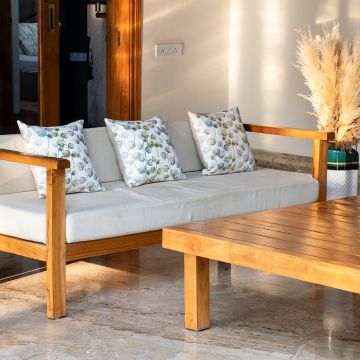 Natural Aspect Embroidered Cushion Cover Main Lifestyle