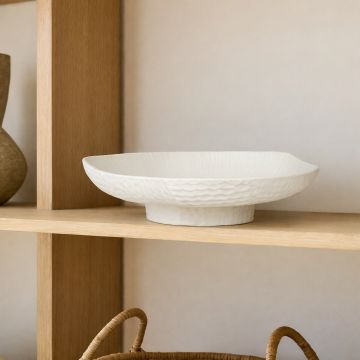 espiel porcelain decorative bowl white main lifestyle