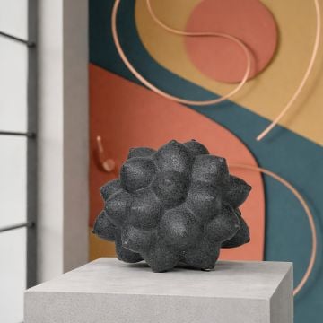 succulent ceramic sculpture black main lifestyle